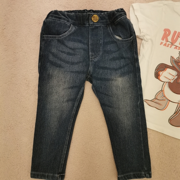 3/25 Japan brand FO kid super soft Jean with Disney t shirt - Picture 3 of 7